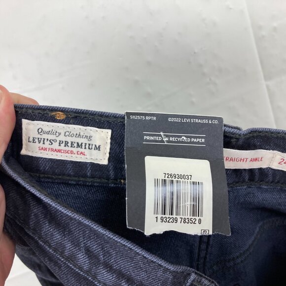 NWT Levis Womens 24x27 Ribcage Straight Ankle Premium Button Fly Jeans NEW - Picture 9 of 10